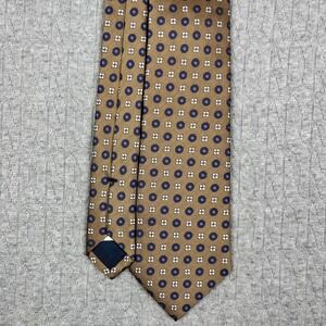Suitsupply Necktie Mens OS Brown Blue Geometric Silk Made in Italy D201031